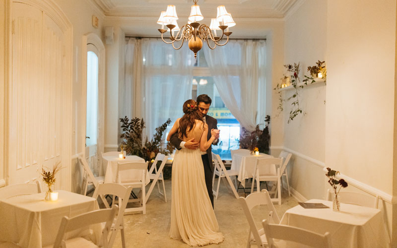 Intimate Wedding at the parlor floor