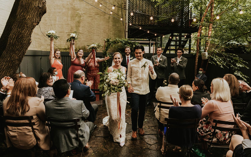 Intimate Brooklyn garden is the perfect outdoor wedding venue
