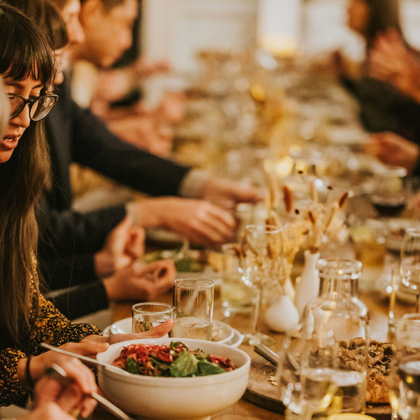 An elegant dinner celebration at Maison May